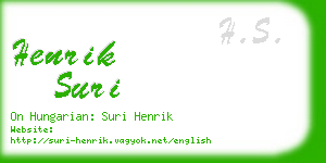 henrik suri business card